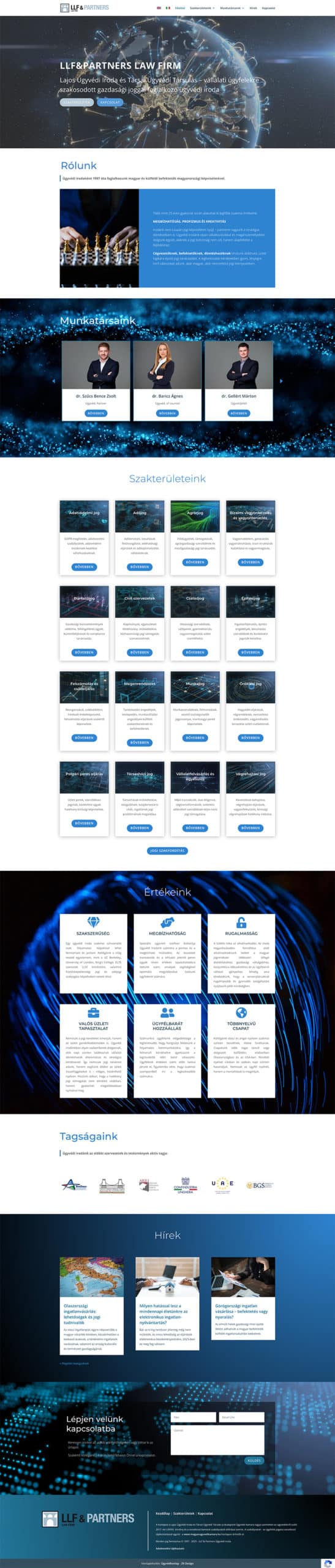 Honlapkészítés, WordPress oldal készítés, ügyvédhonlap