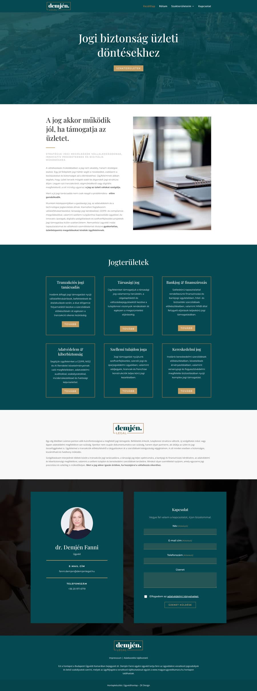 Honlapkészítés, WordPress oldal készítés, ügyvédhonlap